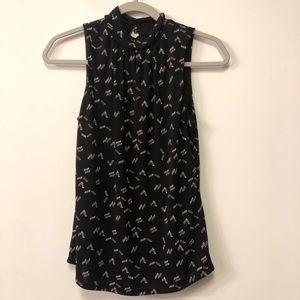 Sleeveless black top